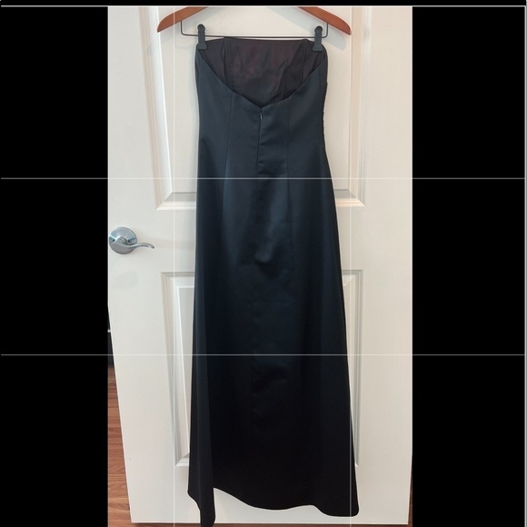 ABS Evening Allen Schwartz Strapless Black Gown - Picture 10 of 16
